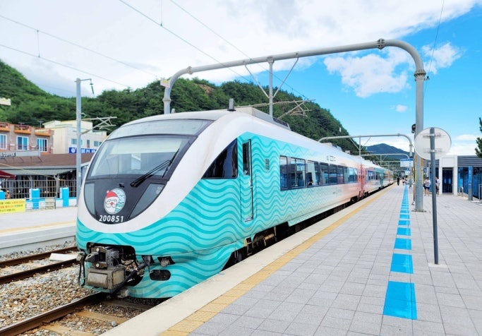 동해산타열차 탑승